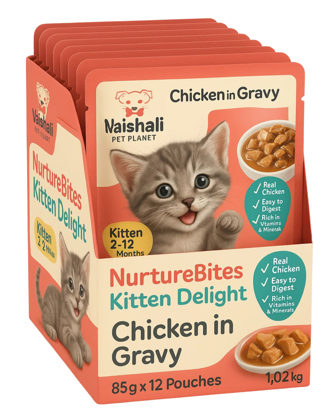 NurtureBite Kitten Gravy โ Chicken Delight (2โ12 Months)