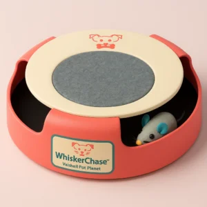 WhiskerChase 2-in-1 Cat Scratcher & Mouse Spinner