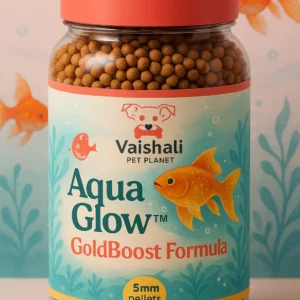 AquaGlow GoldBoost Formula – Premium Fish Nutrition by Vaishali Pet Planet